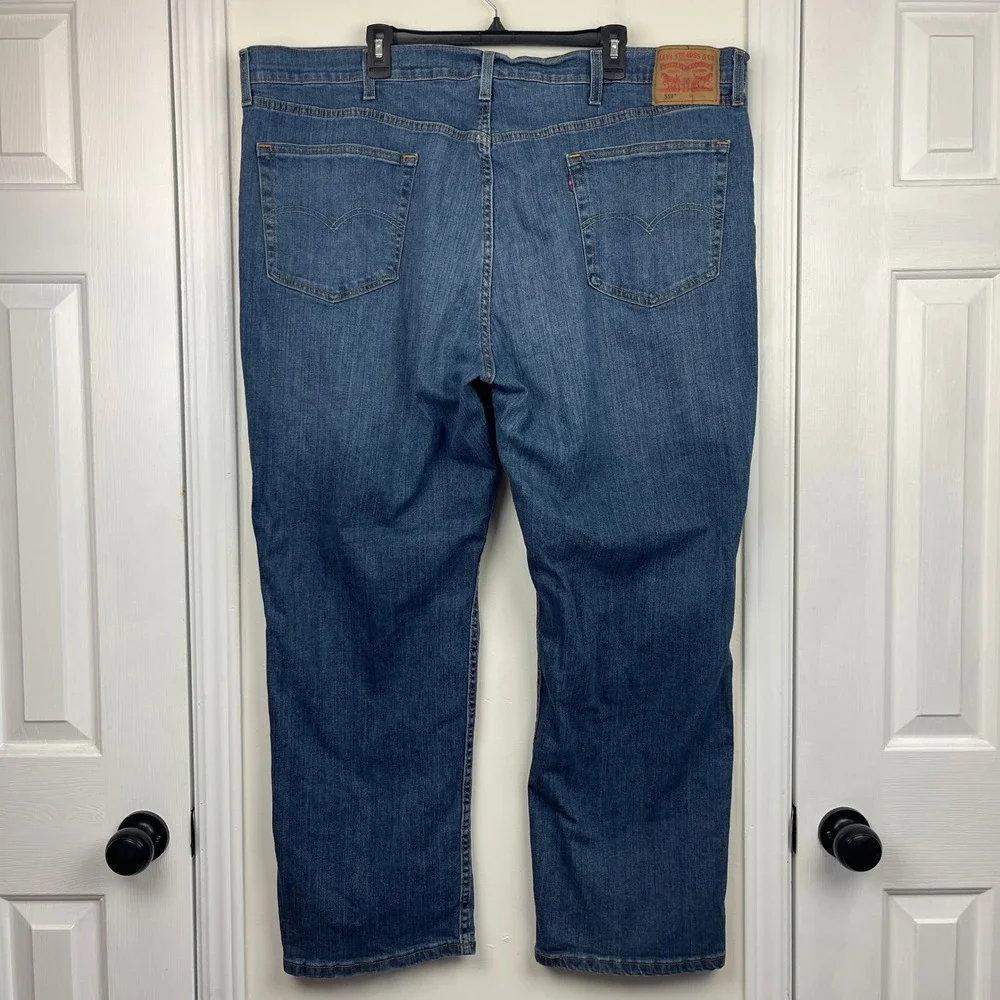 Levis 559 Relaxed Straight 48x30 Baggy‎ Loose Dark Wash Denim Blue Jeans Zip Fly